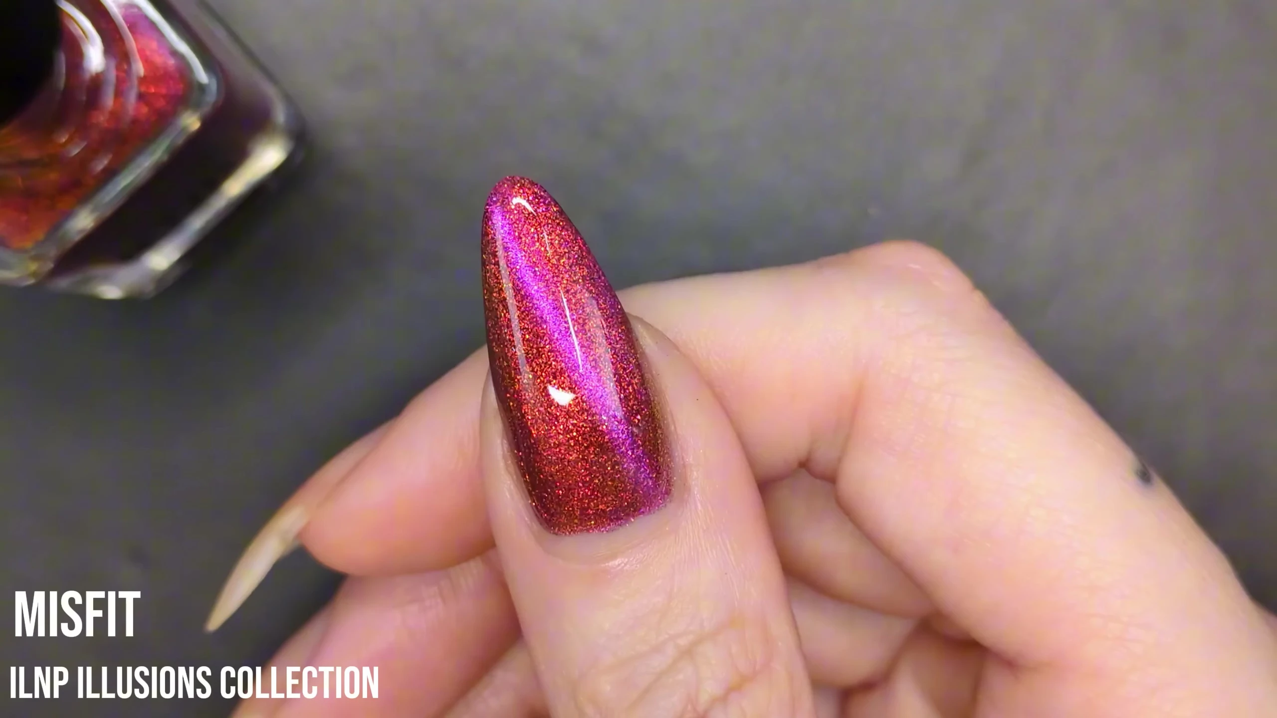 Misfit nail polish magnetized.