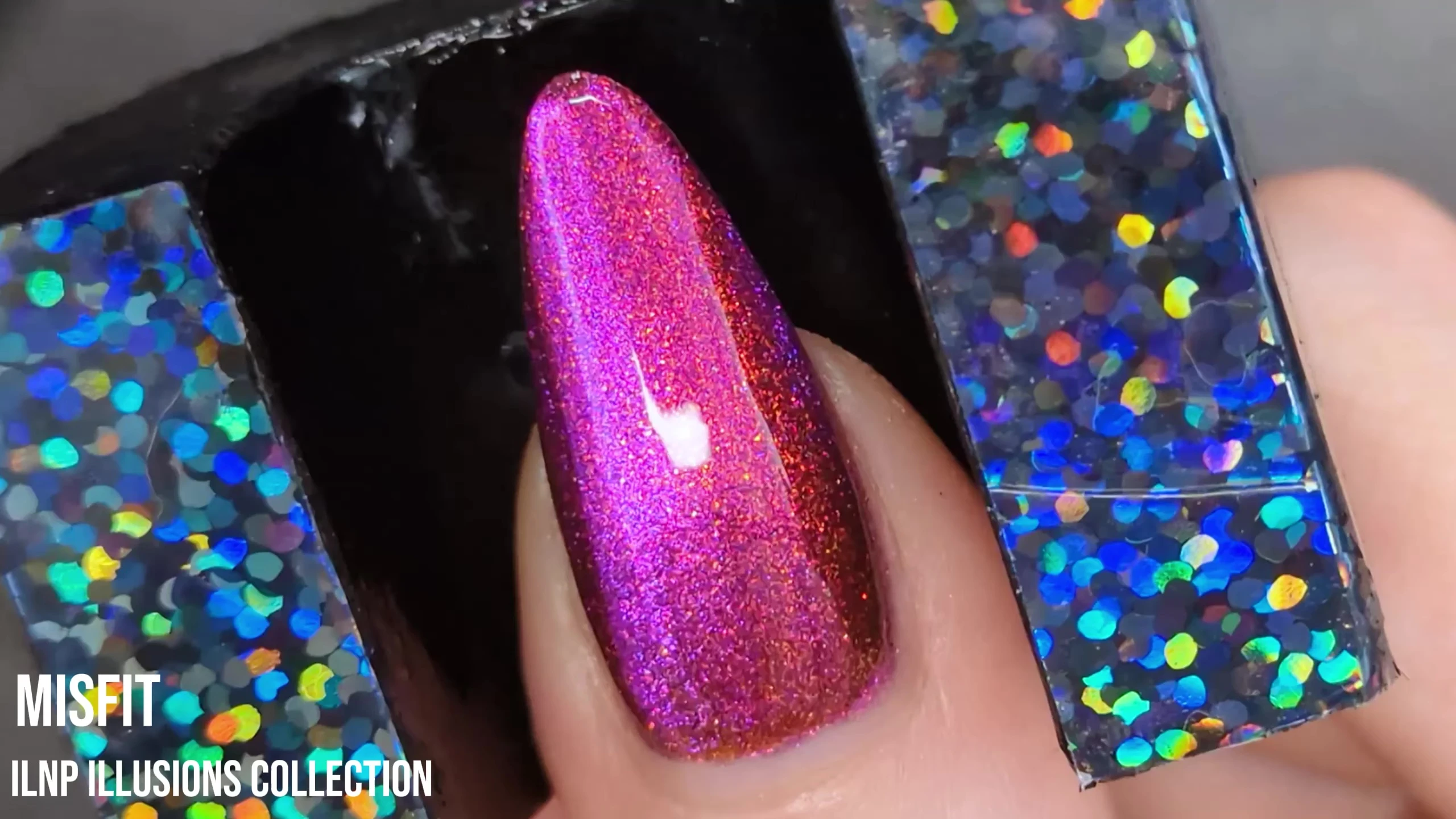Misfit nail polish velvet effect.
