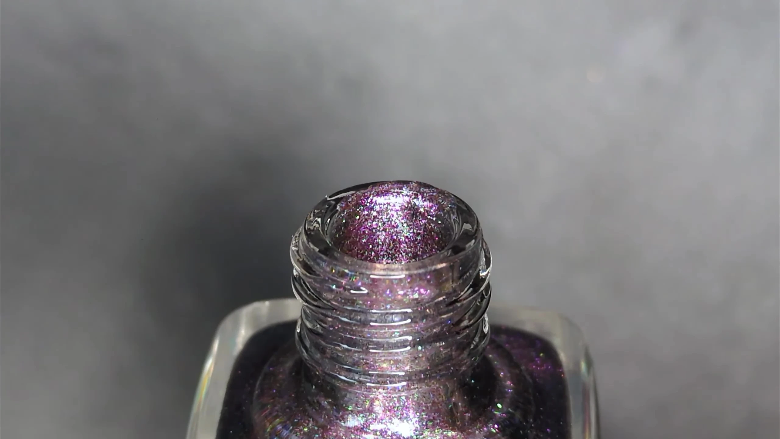Close-up shot of Warped nail polish, showing the initial application.