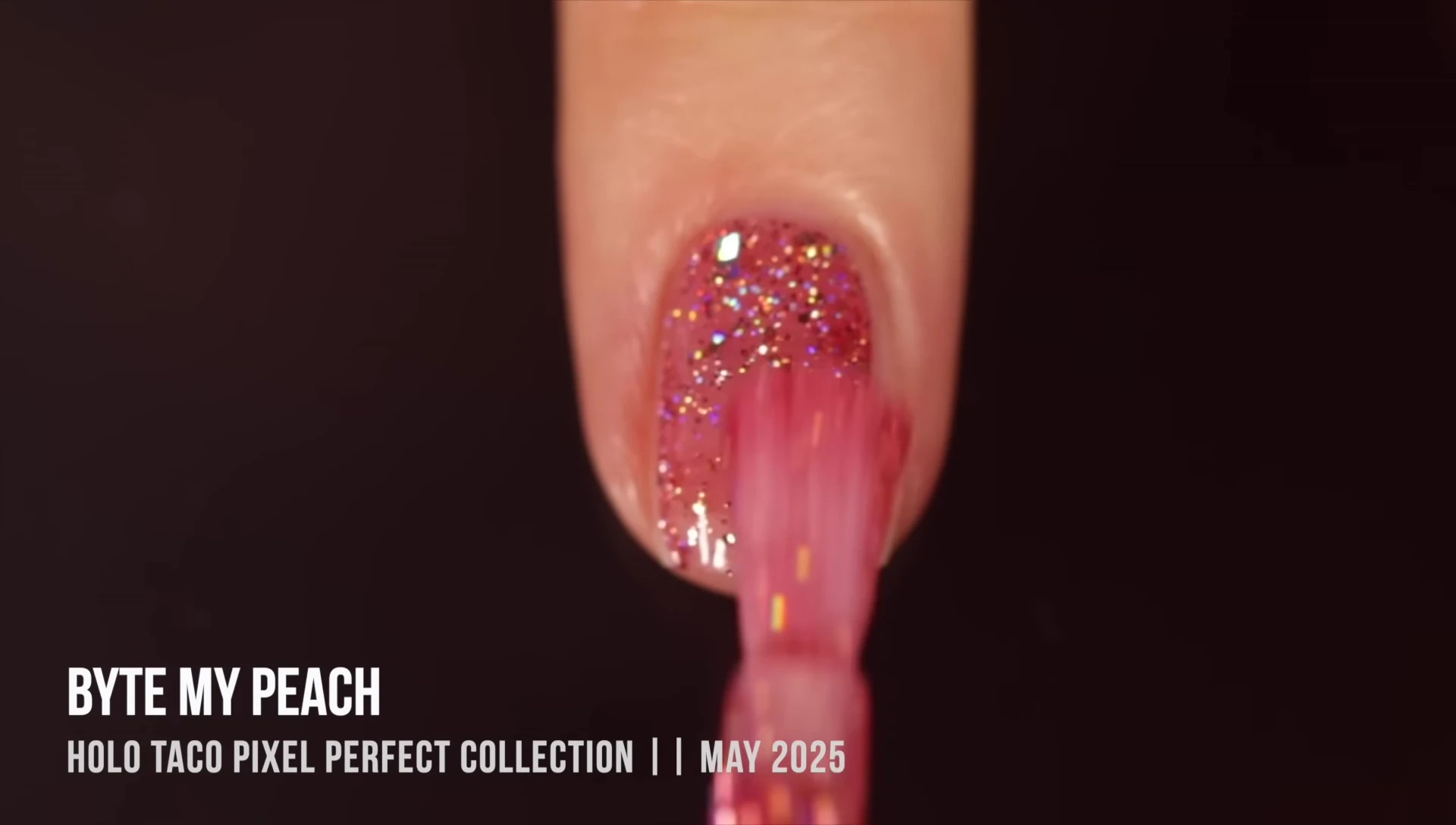 Swatch of Bite My Peach nail polish