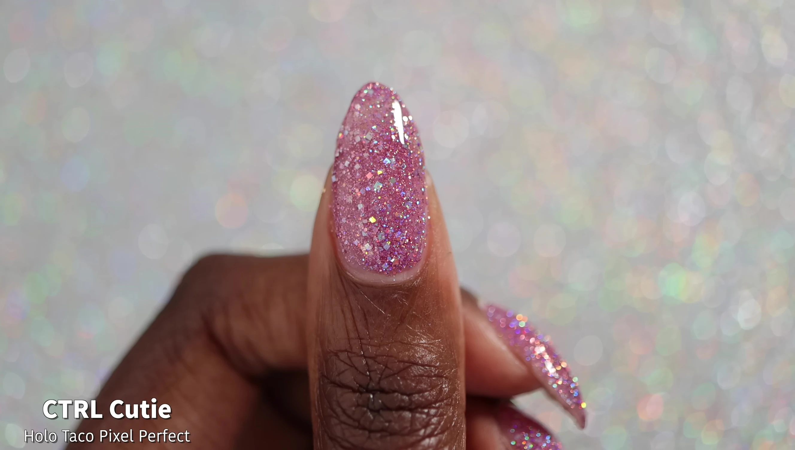 Full hand swatch of Control Cutie with top coat