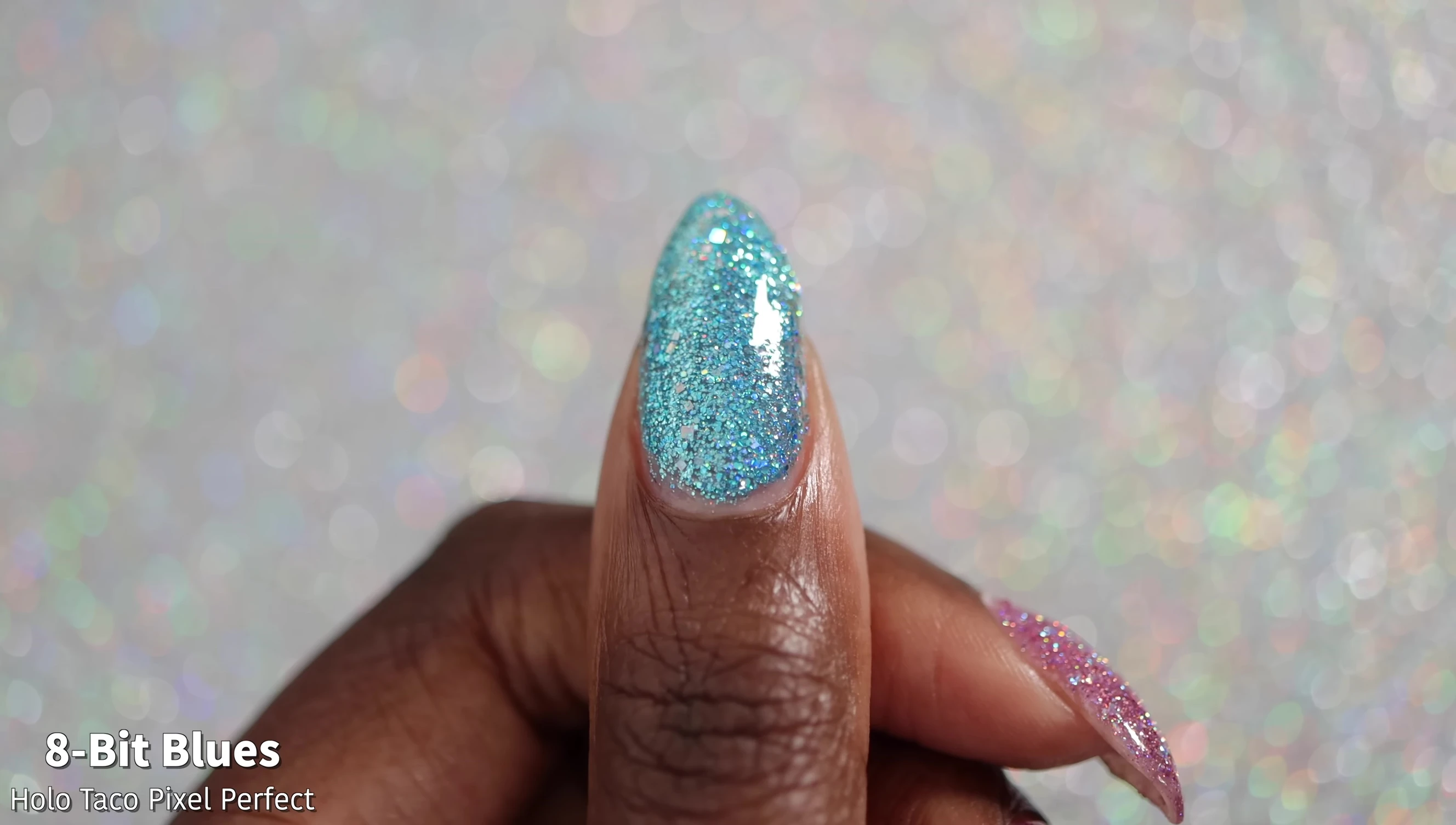 Full hand swatch of Eight Bit Blues