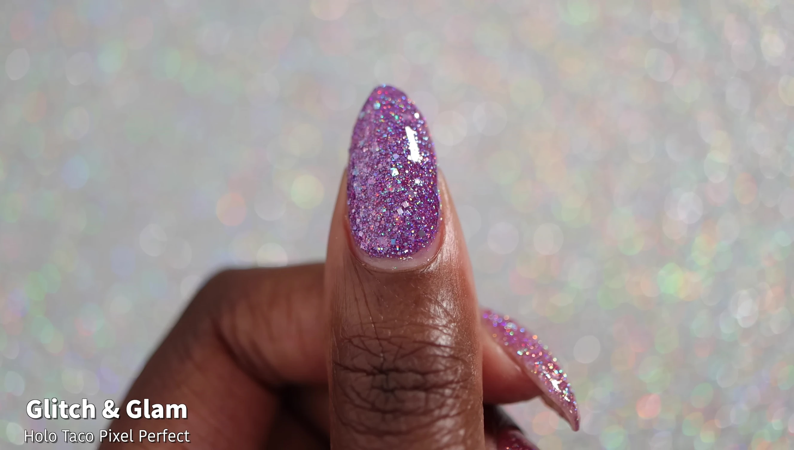 Full hand swatch of Glitch and Glam