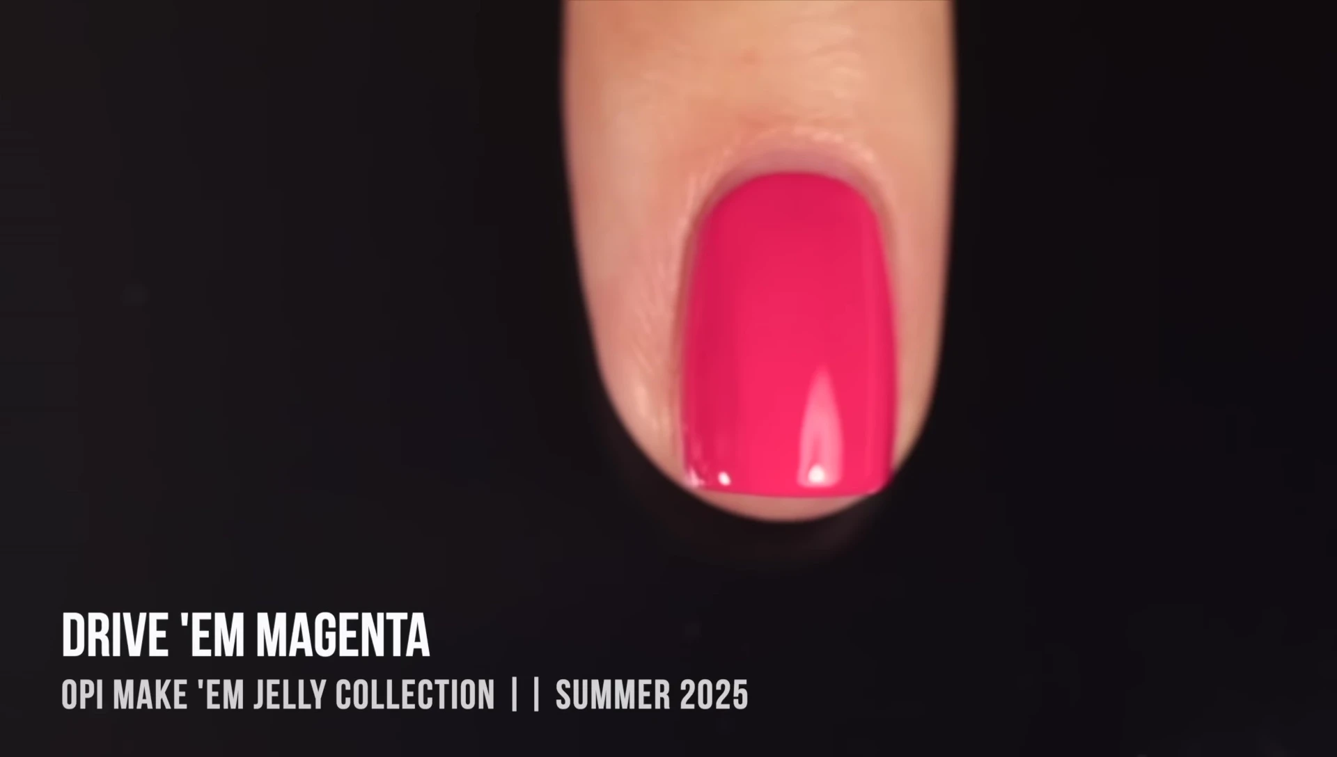 Drive Magenta nail polish drying with self-leveling action.