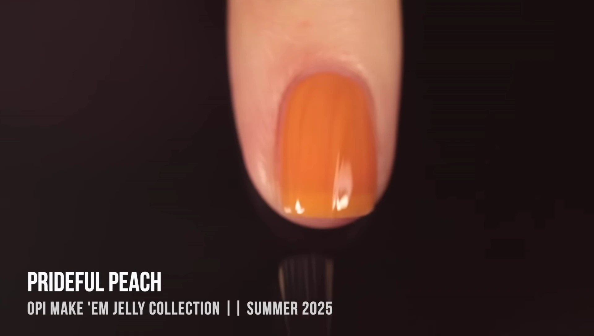 Prideful Peach on the nail after three coats, to show the improved opacity.