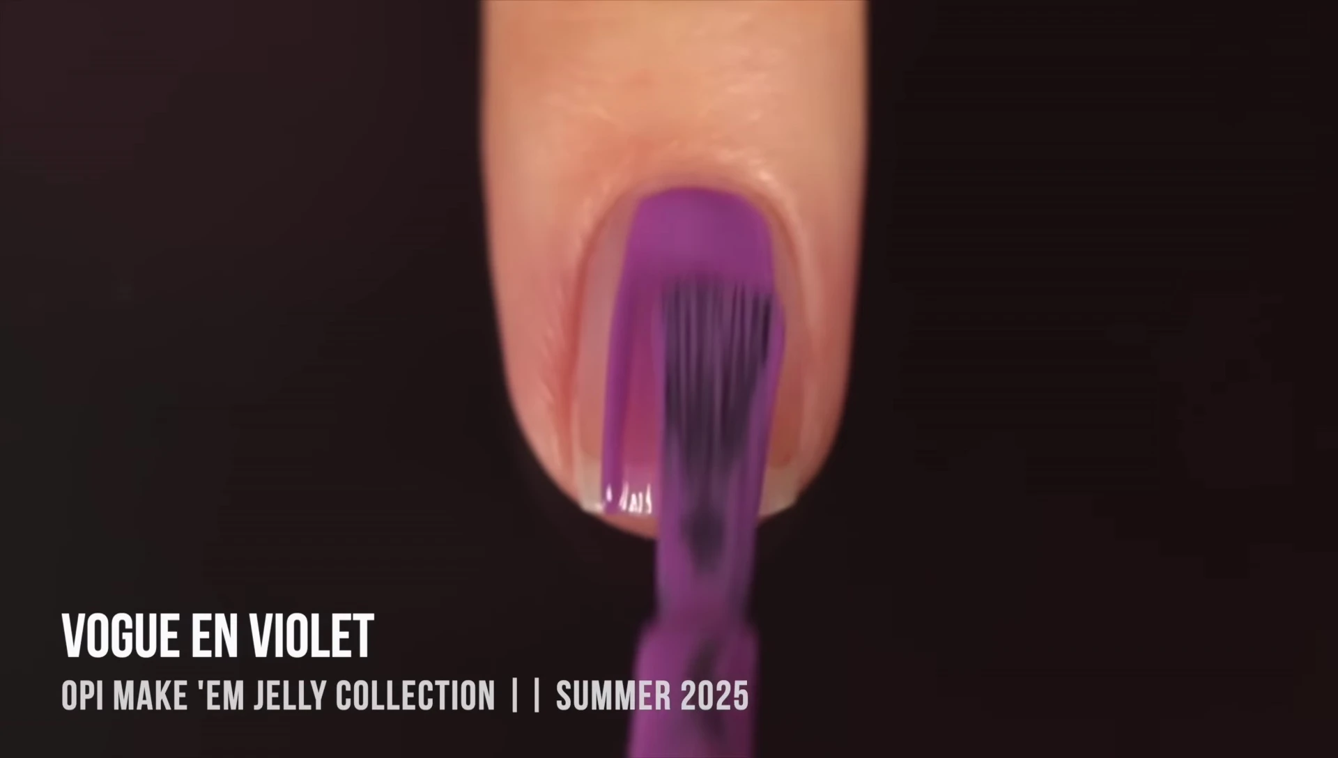 Bottle and nail swatch of Vogue and Violet, a warm purple cream shade.