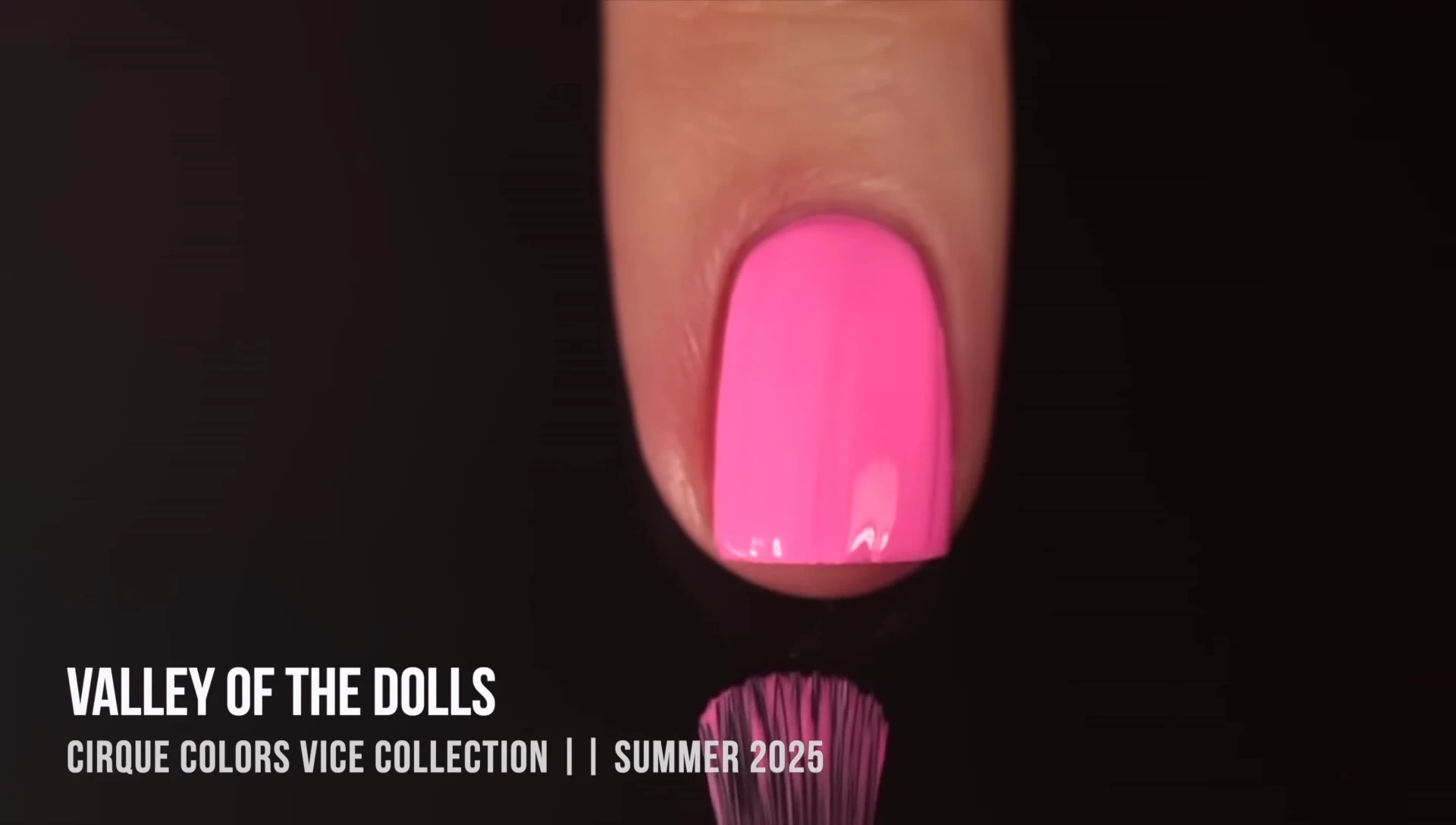 Showing one coat application on a nail