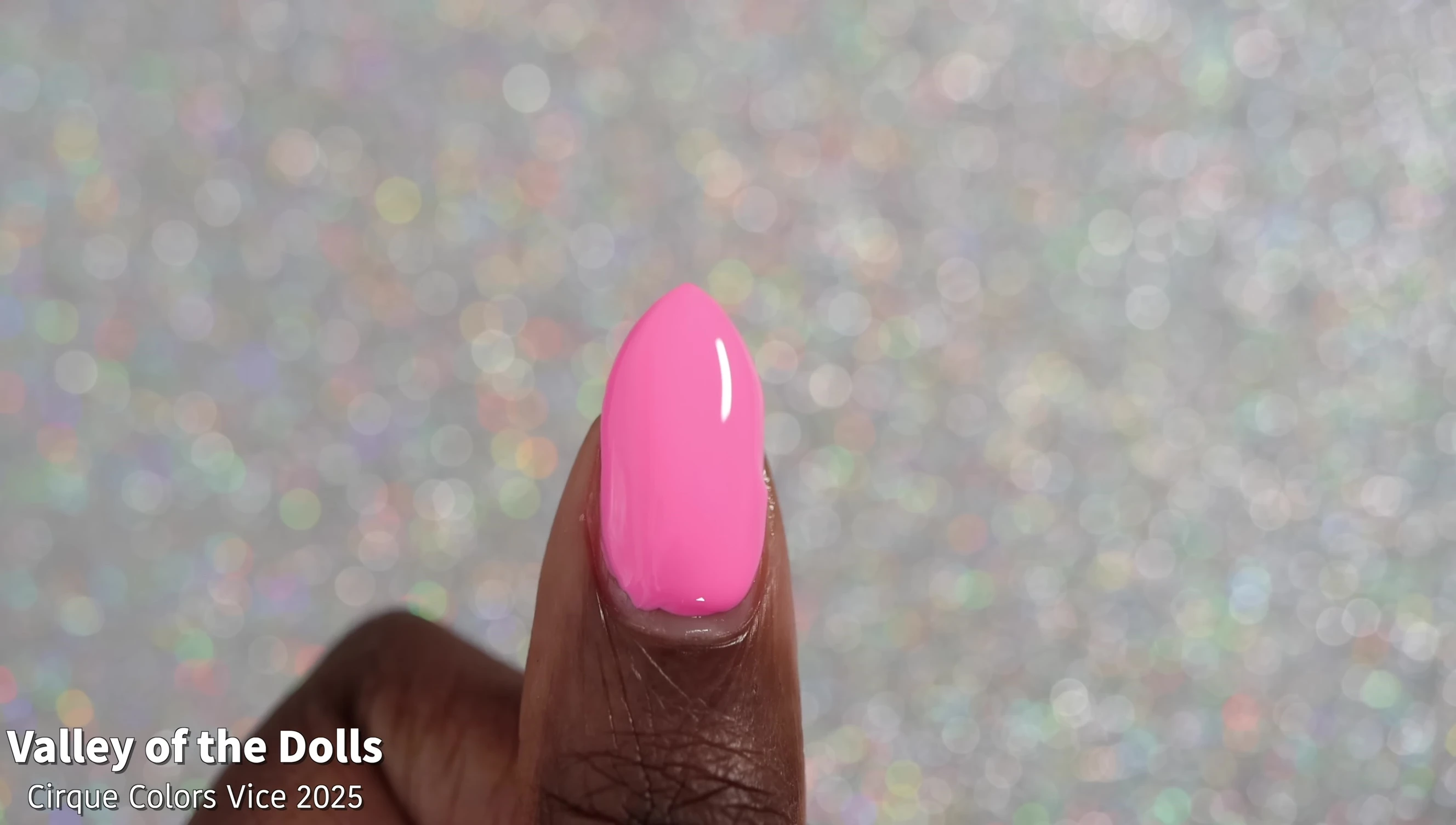 Full hand swatch of Valley of the Dolls nail polish