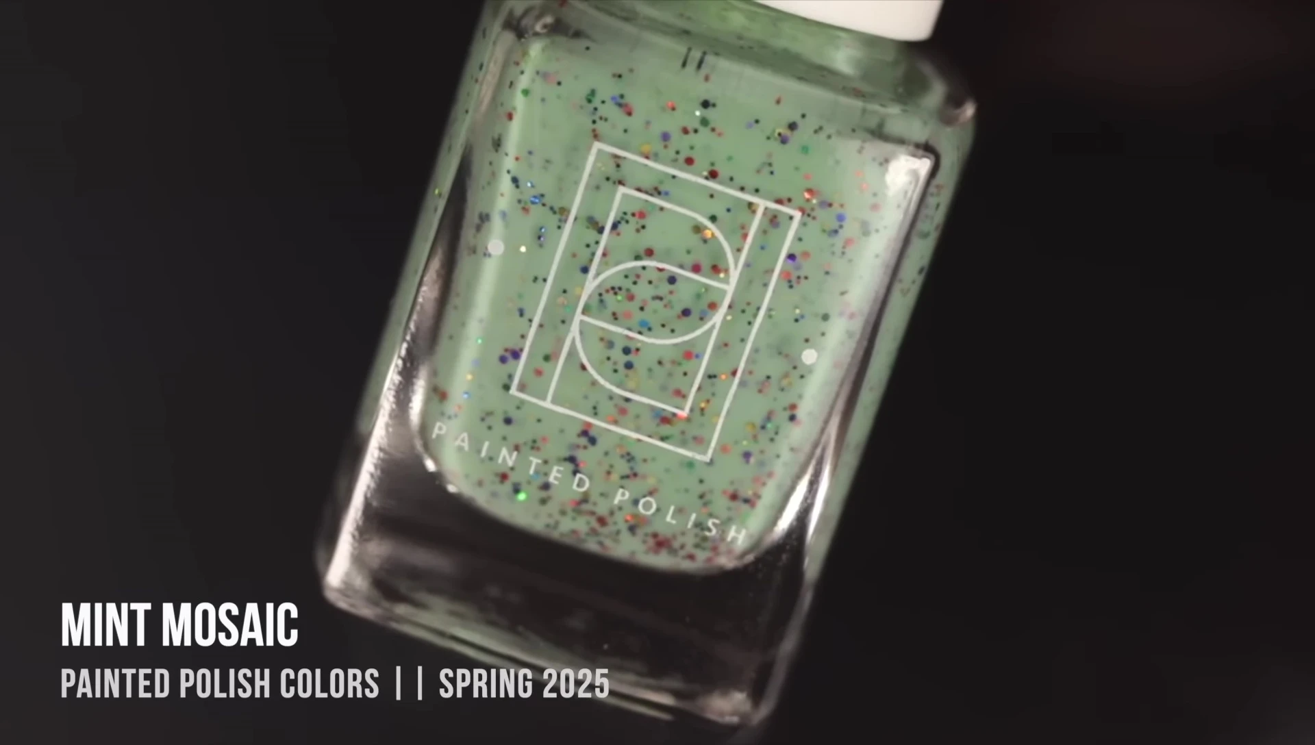 Swatch of Mint Mosaic nail polish