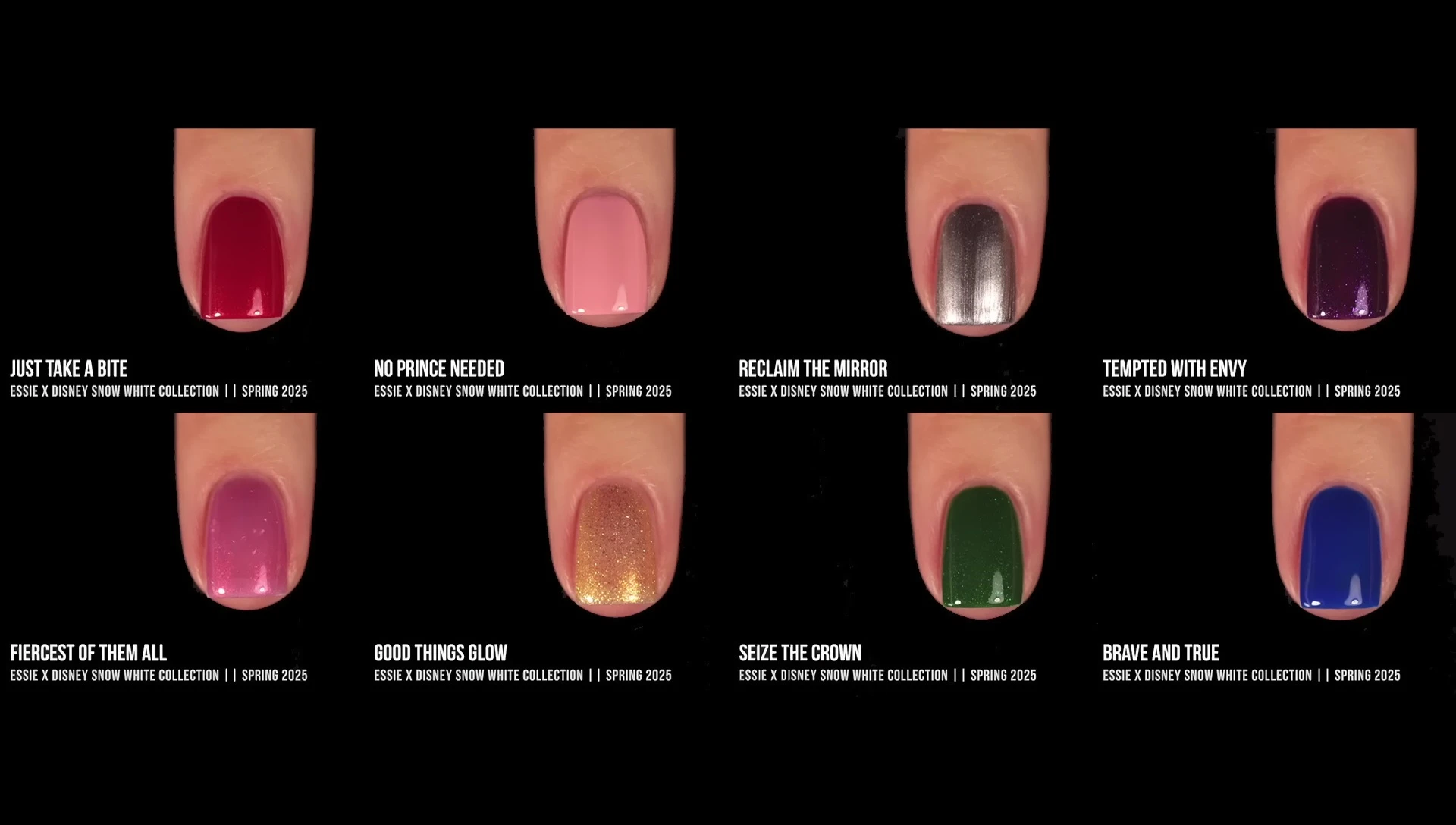 All polishes showcased together