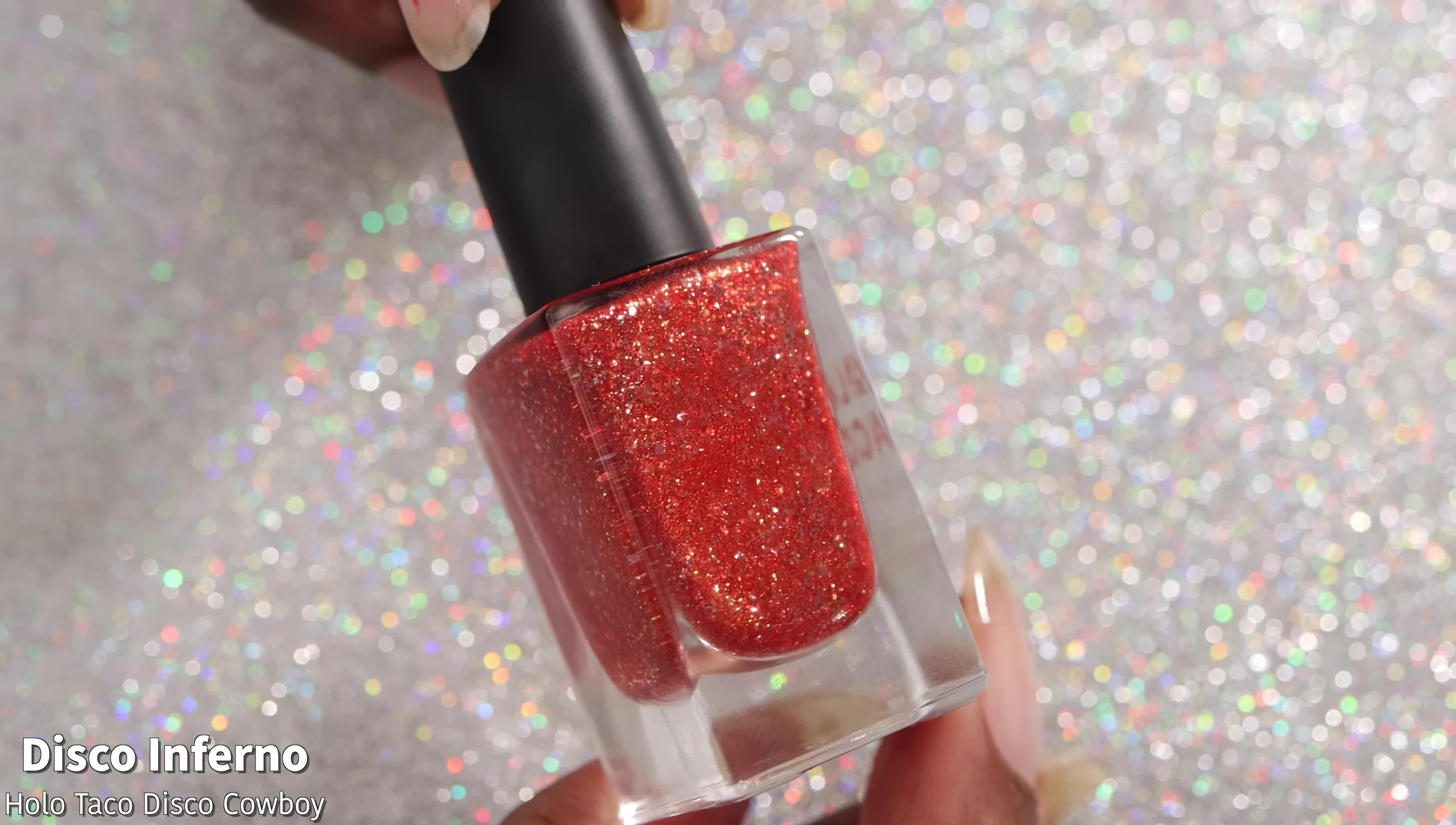 Bottle shot of Disco Inferno polish.