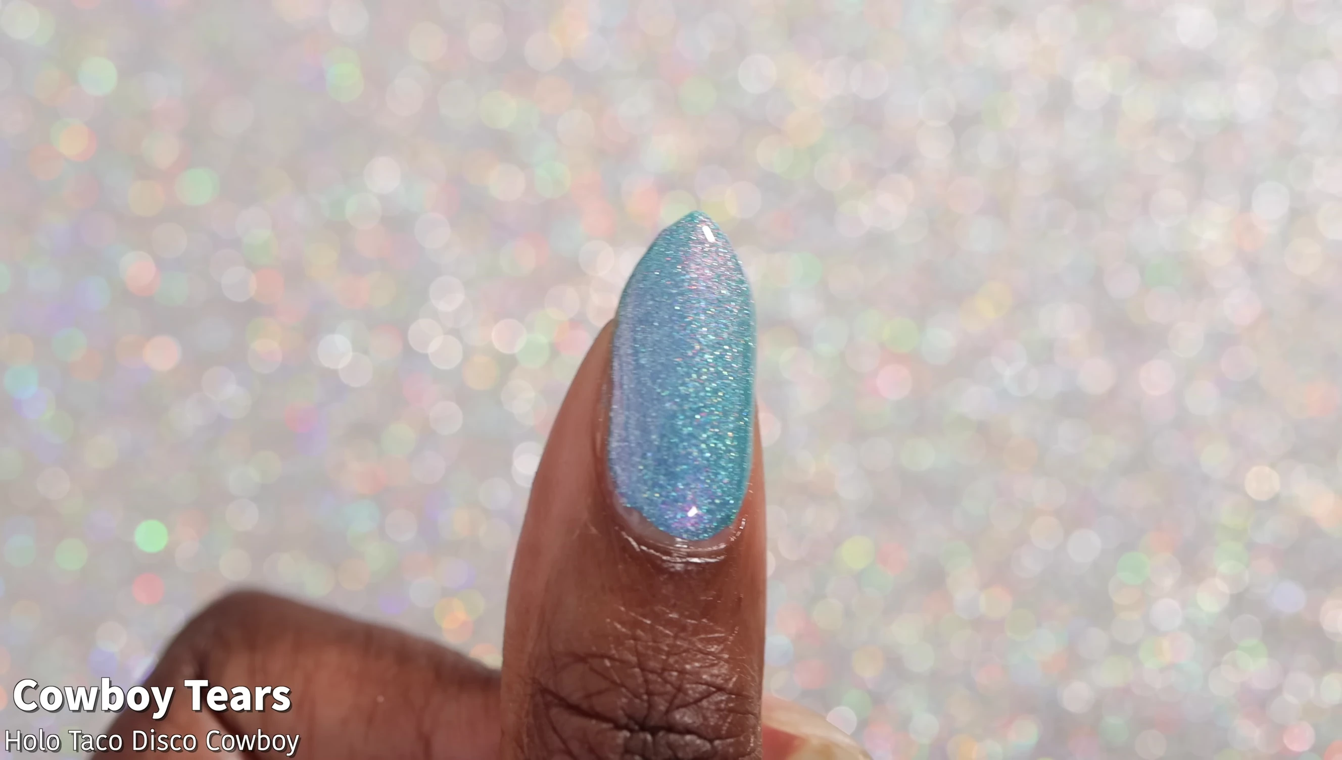 Full hand swatch of Cowboy Tears.
