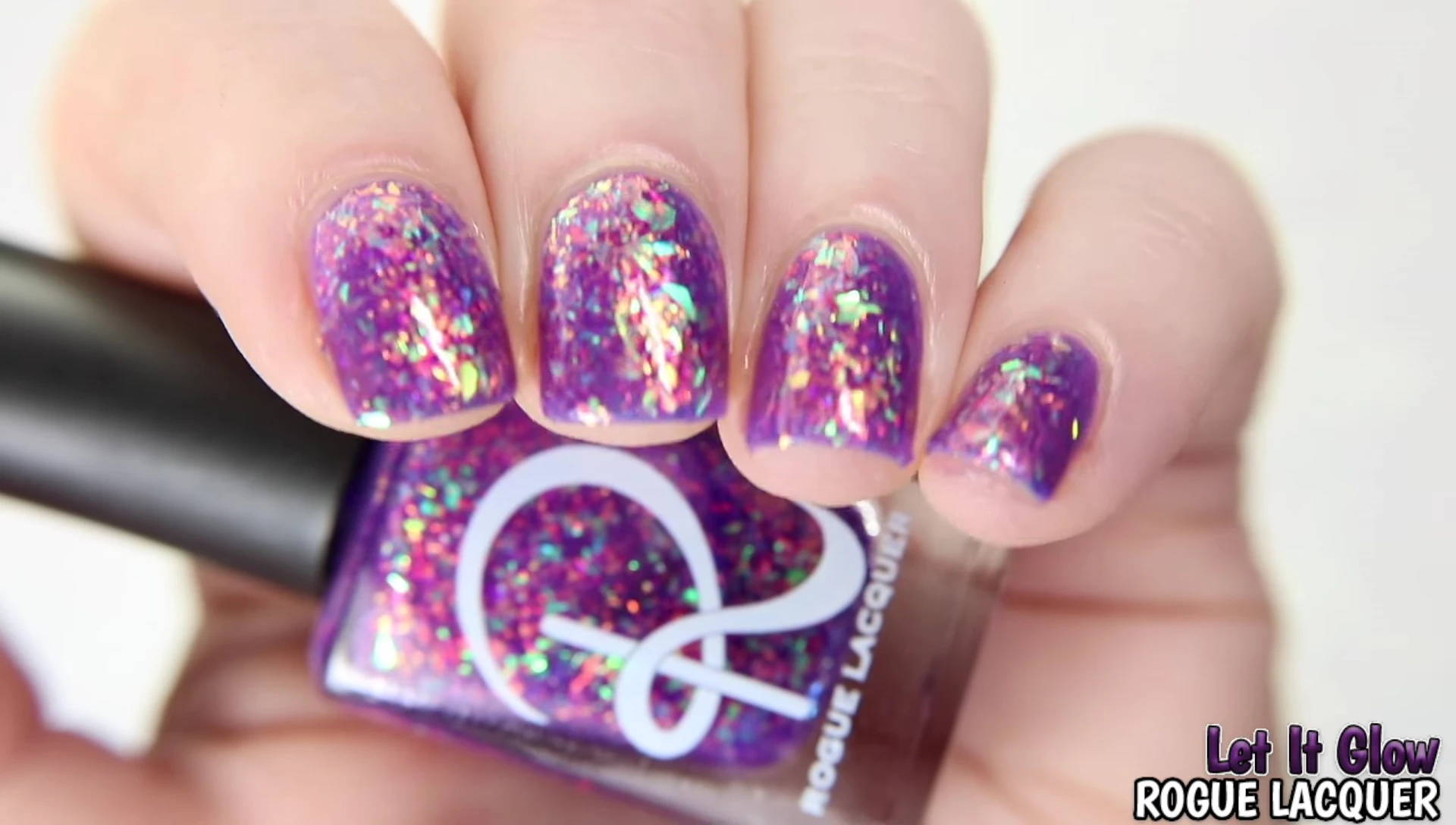 Rogue Lacquer Let It Glow under different lighting