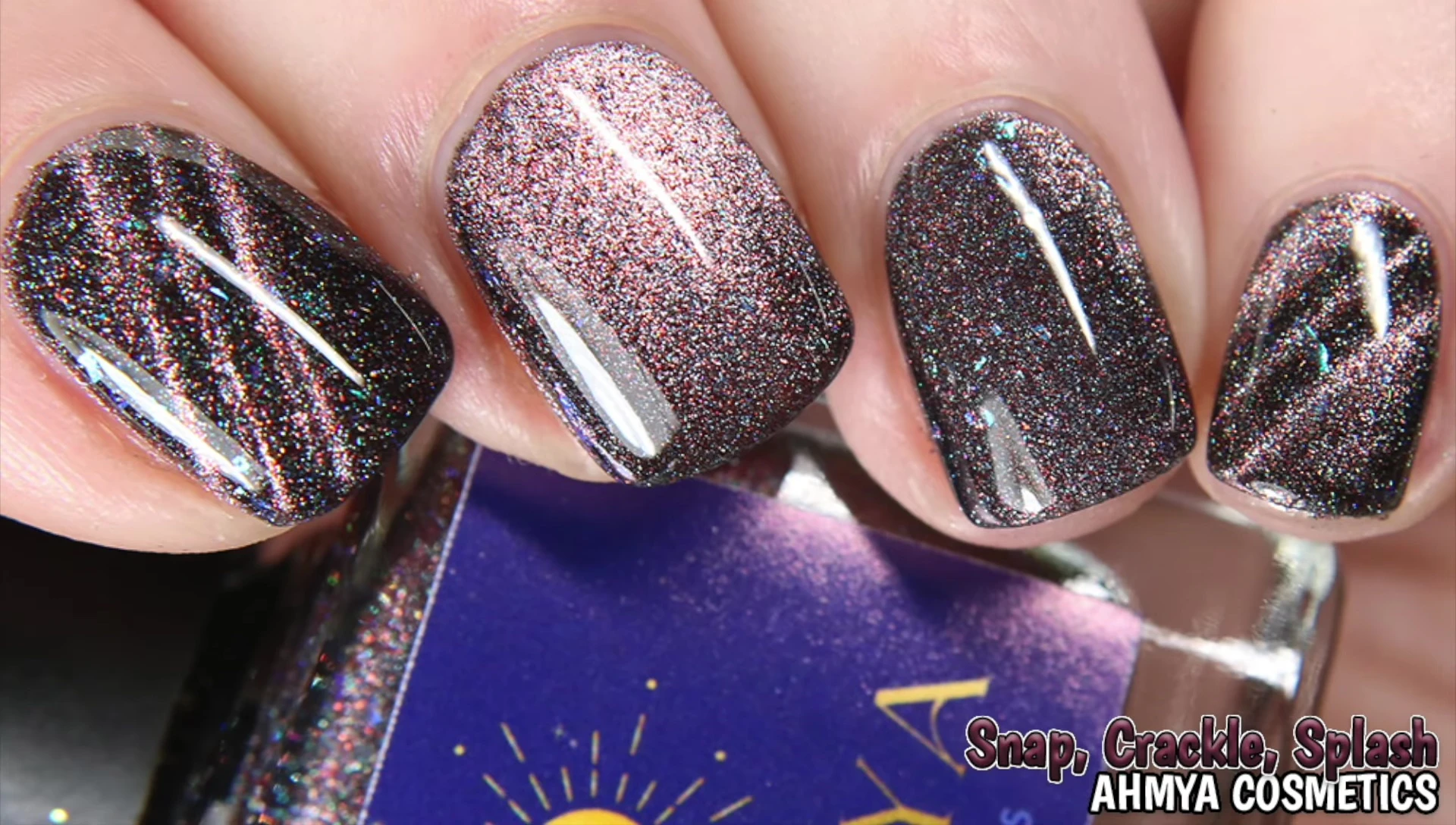 Close-up shot of Amaya Cosmetics Snap Crackle Splash under studio lighting