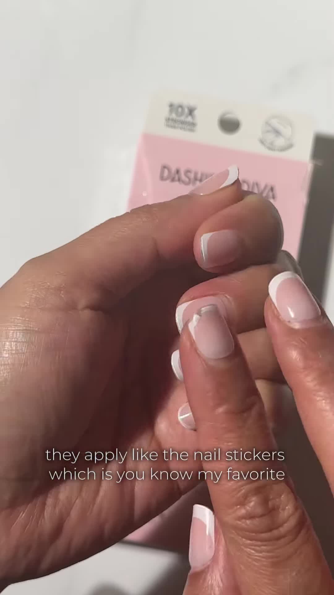 A nail showing a chip