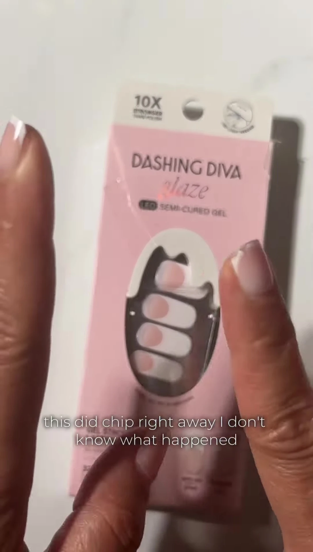 Nail showing a chip