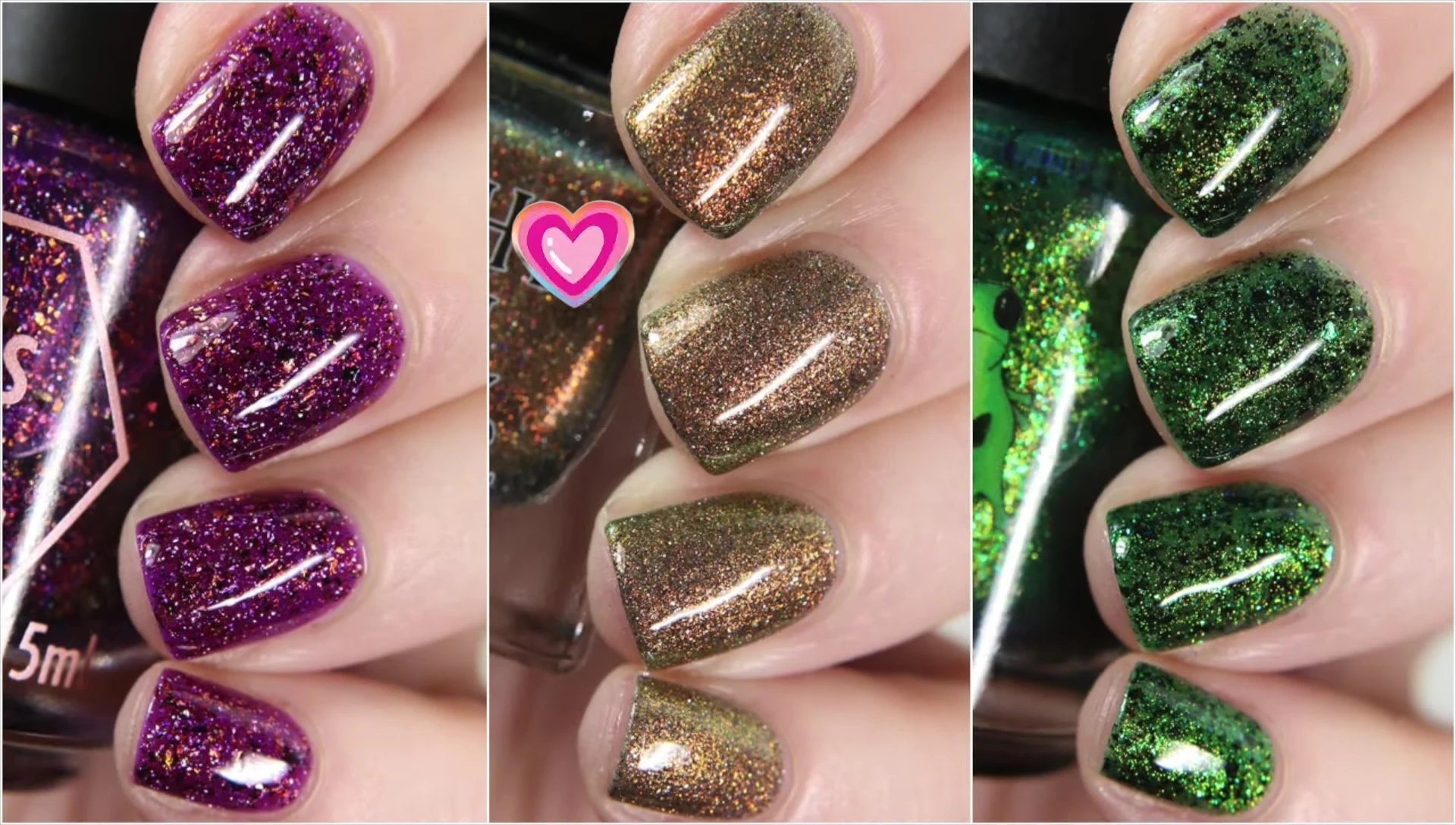Close-up shot of Night Owl Lacquer Peaceful Life on nails