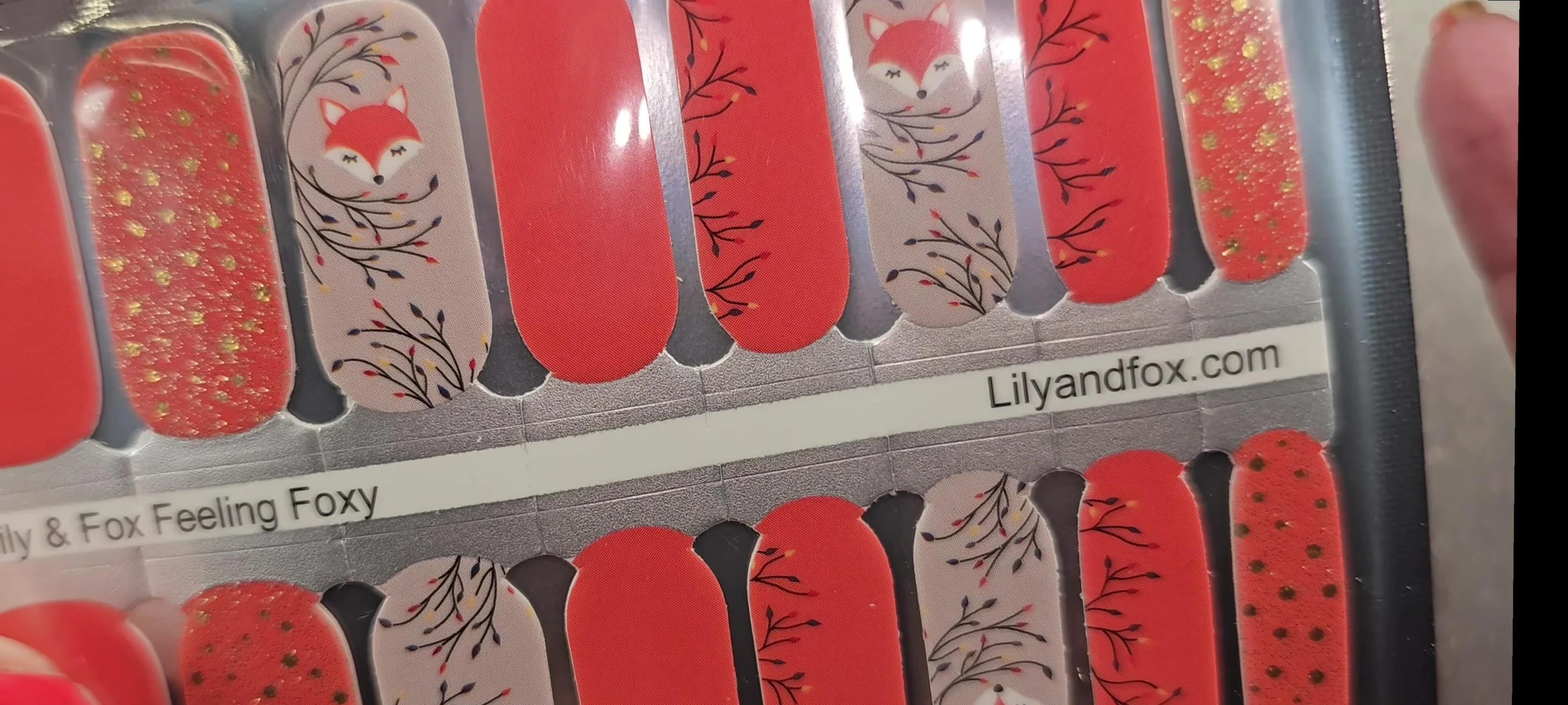 Fall-themed nail strip designs