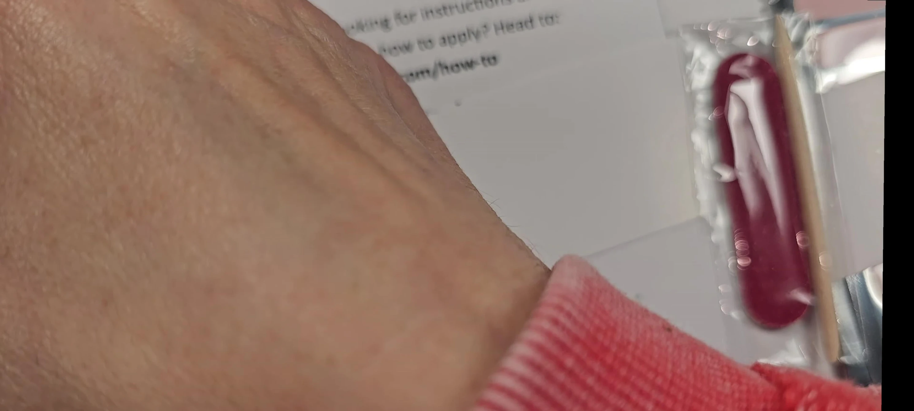 Handwritten note from the seller