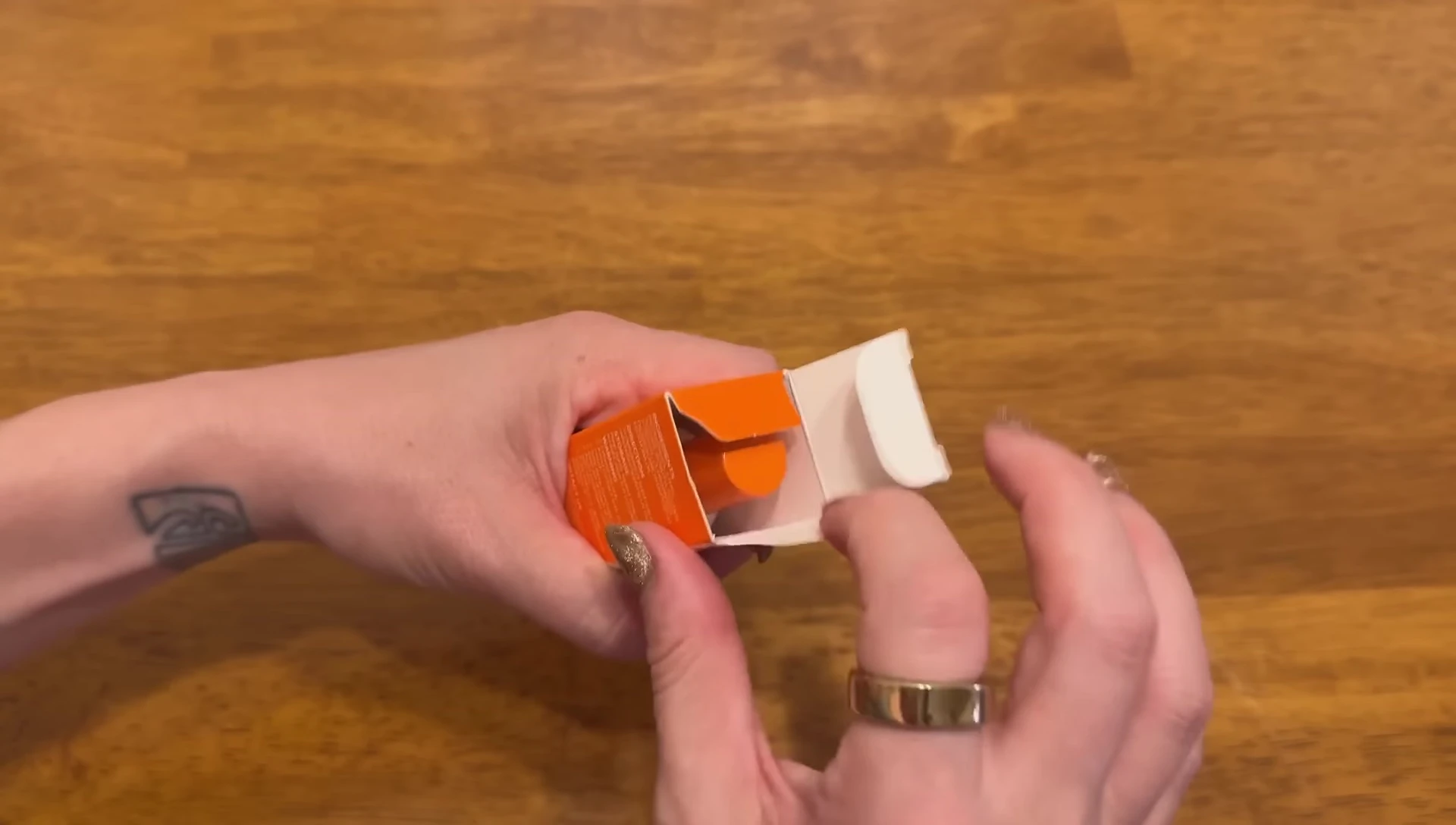 Close-up showcasing the application of nail prep