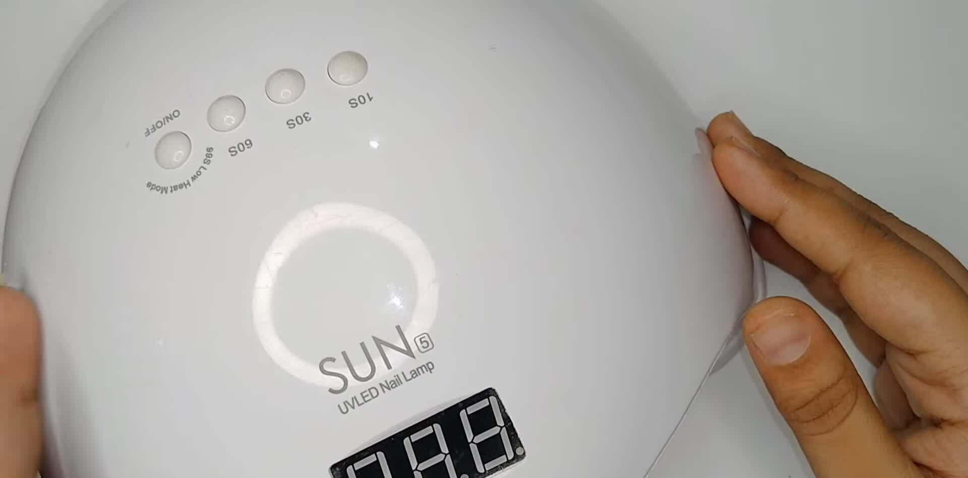 Close-up of the 48-watt UV LED lamp included in the kit.