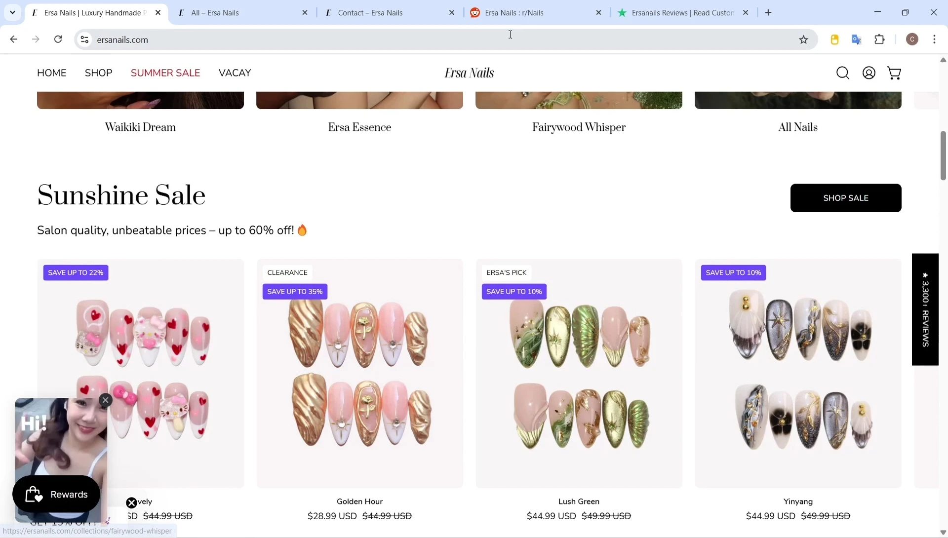 Screenshot showing online complaints about the nails falling off quickly.