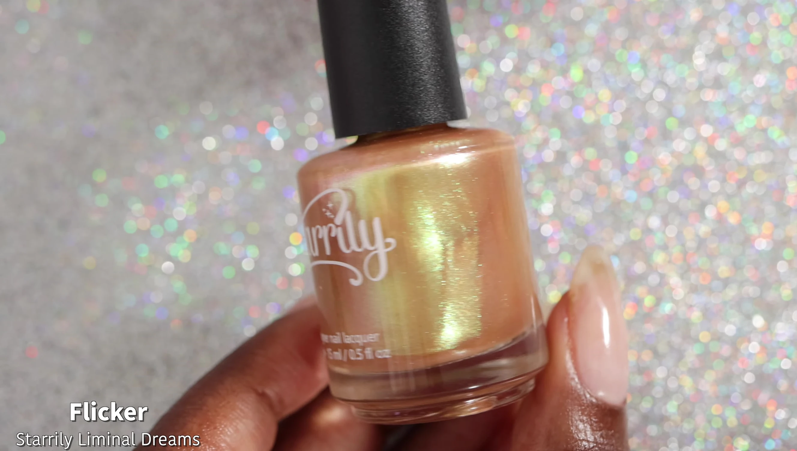 Flicker nail polish bottle