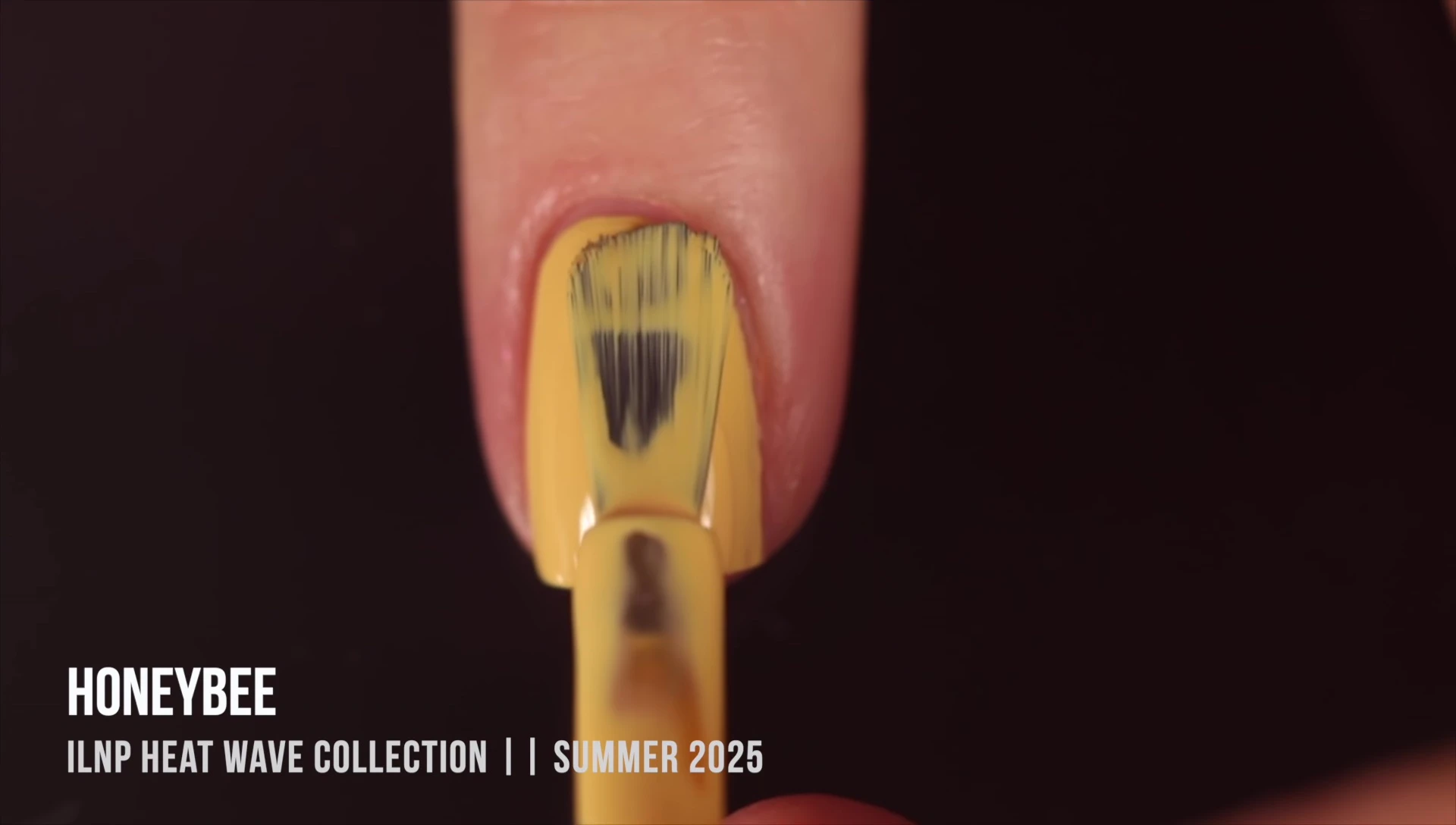Close-up swatch of ILNP Heatwave 'Honeybee' nail polish