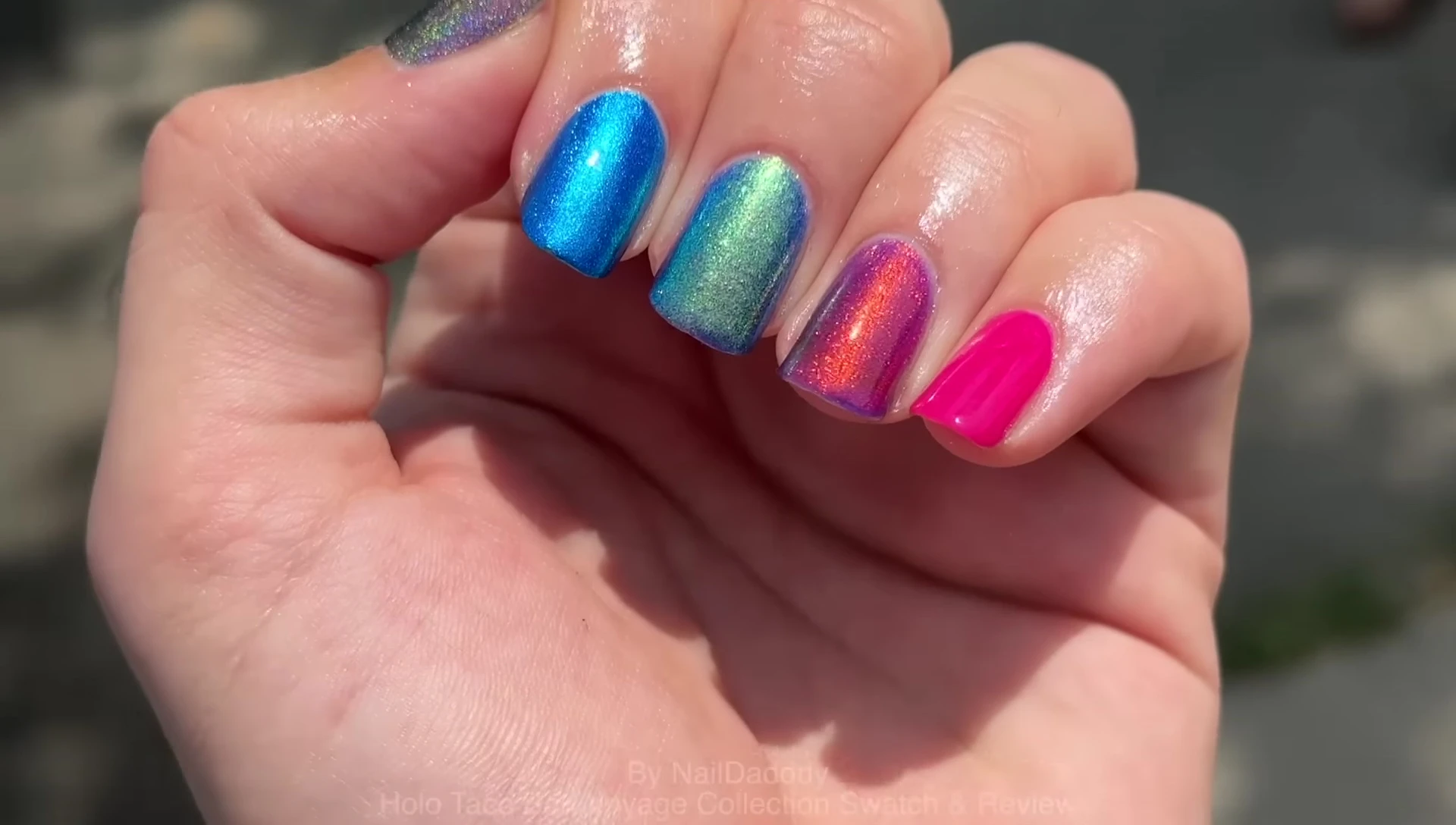 All polishes from the collection swatched together.