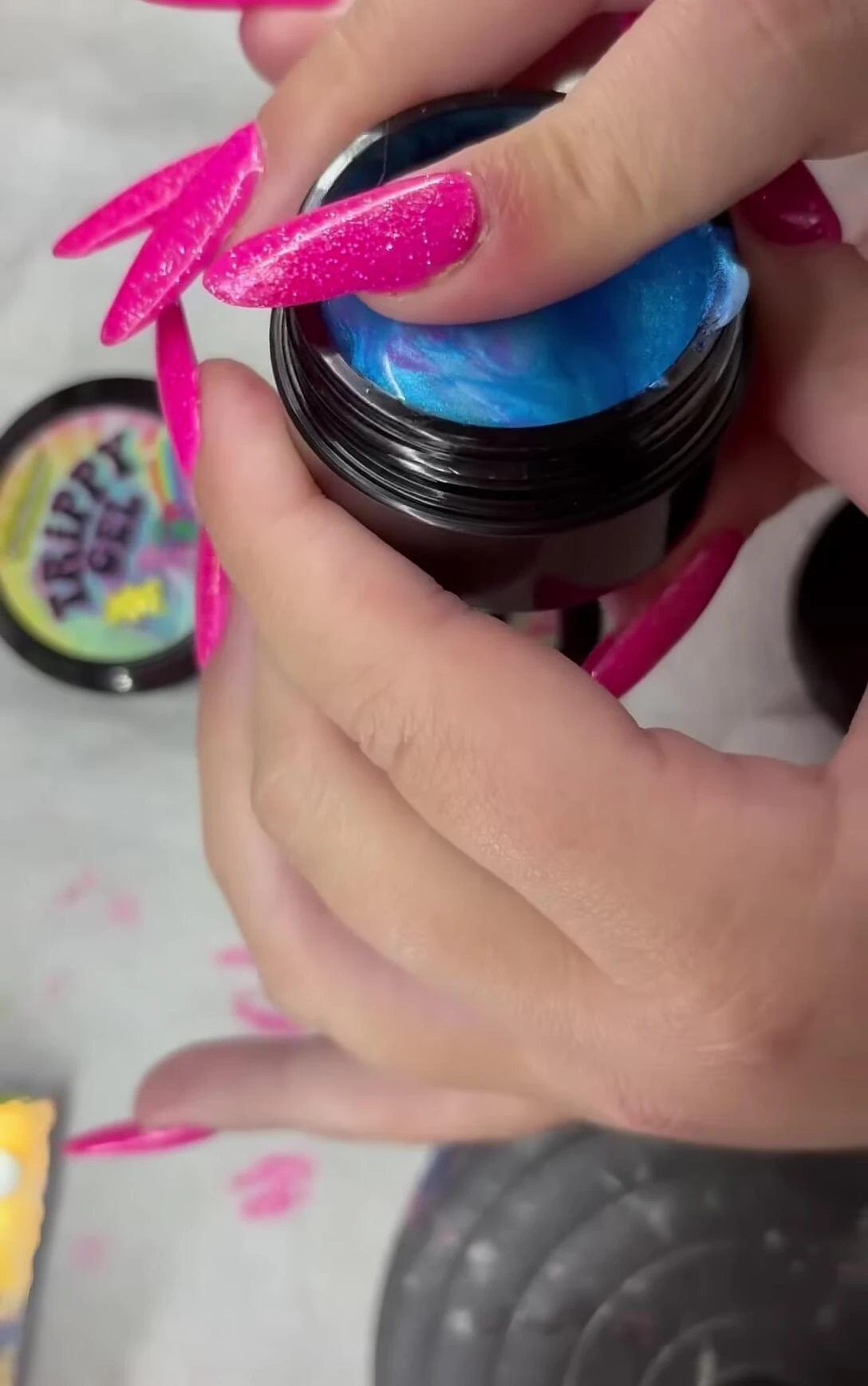Example of nail art using the Trippy Gels