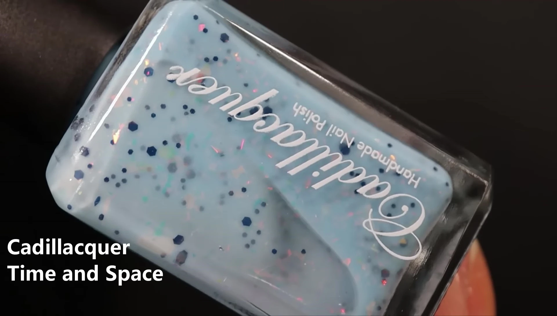 Bottle shot of Time and Space nail polish.