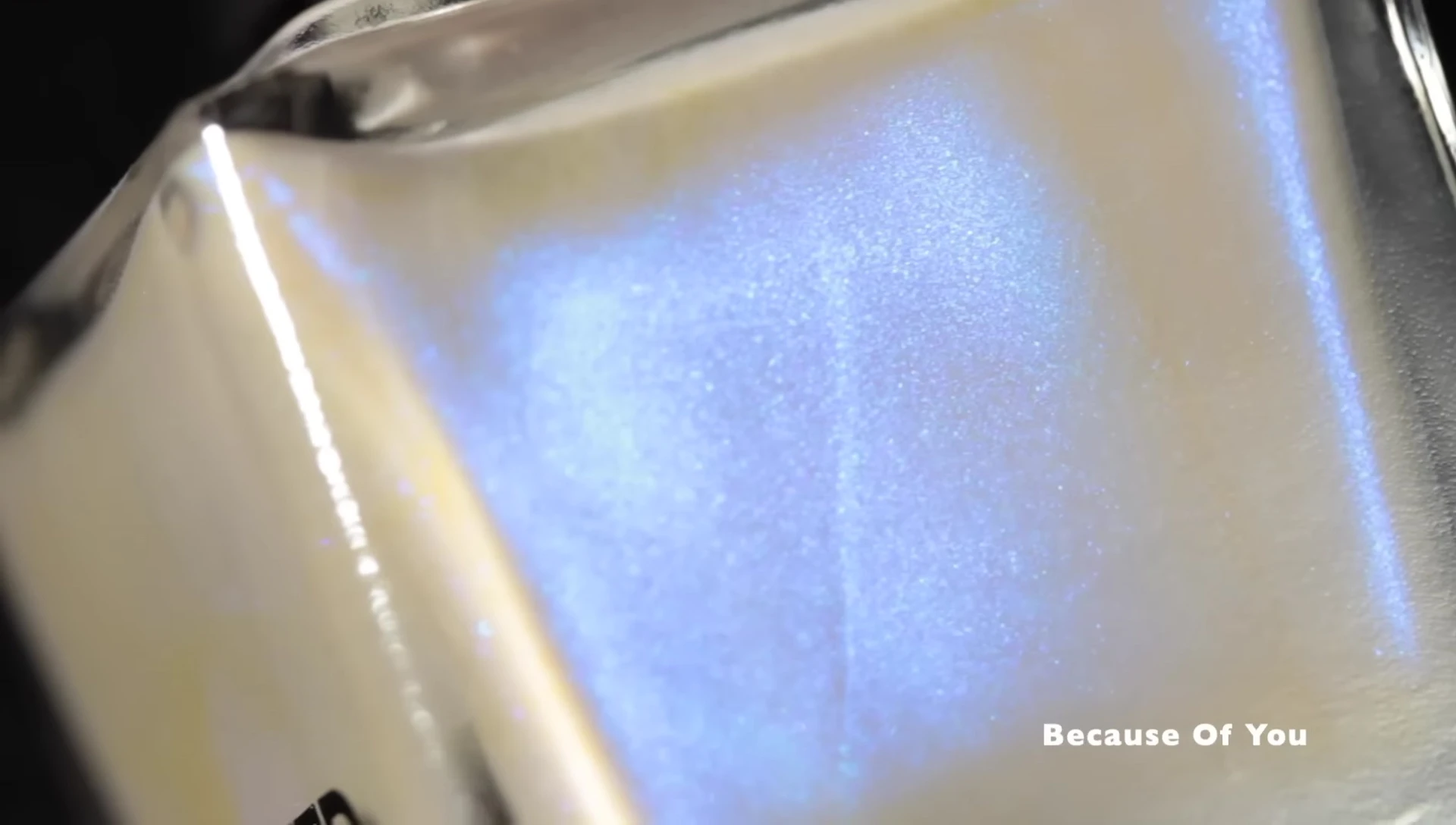The 'Because of You' polish displayed on nails